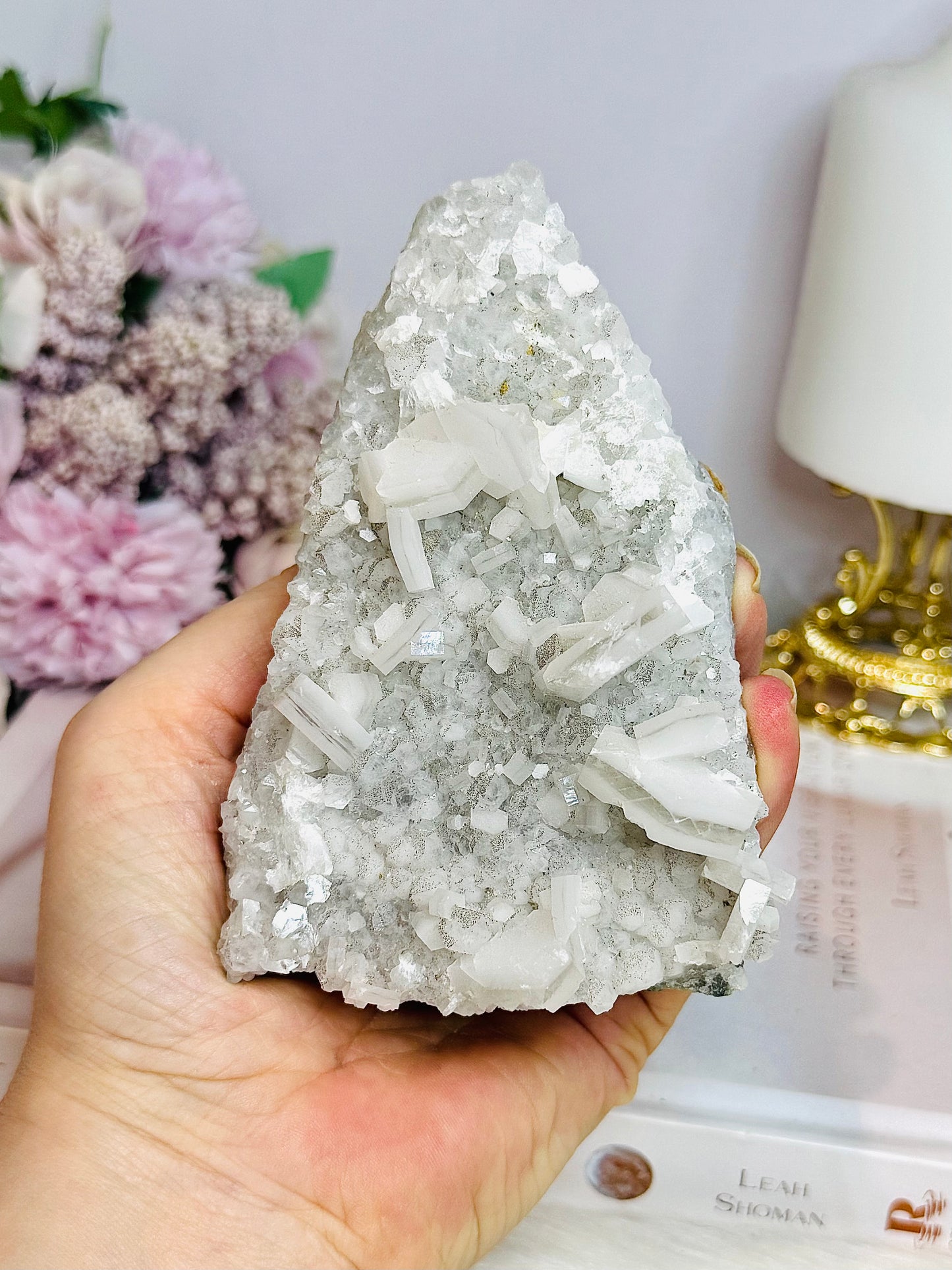 White Sandwich Calcite Specimen | Slab 11cm