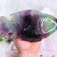 Magnificent Huge 23cm 784gram Carved Perfection Stunning Rainbow Fluorite Fish