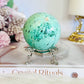 A Rare Stone ~ Genuine Inca Turquoise Sphere 243grams On Stand