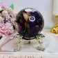 Large High Grade Purple Mica Sphere 448g On Stand