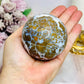 Large Brecciated Jasper Sphere on Stand 388g
