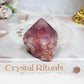 Strawberry Quartz Polished Top Freeform (natural fracture line in top)