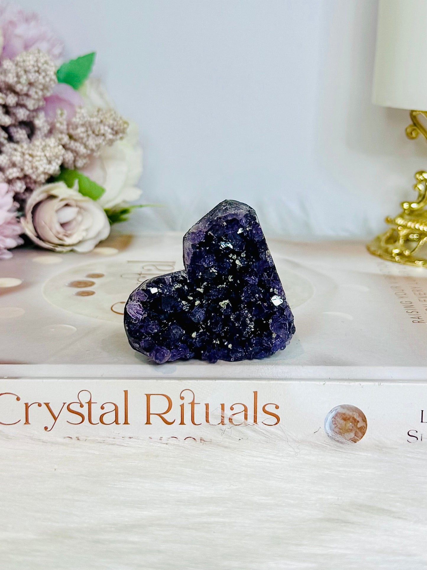 Small Amethyst Cluster Heart