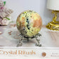 Plum Blossom Jasper Sphere on Stand 269g