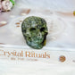 Moss Agate Carved Skull 5.5cm