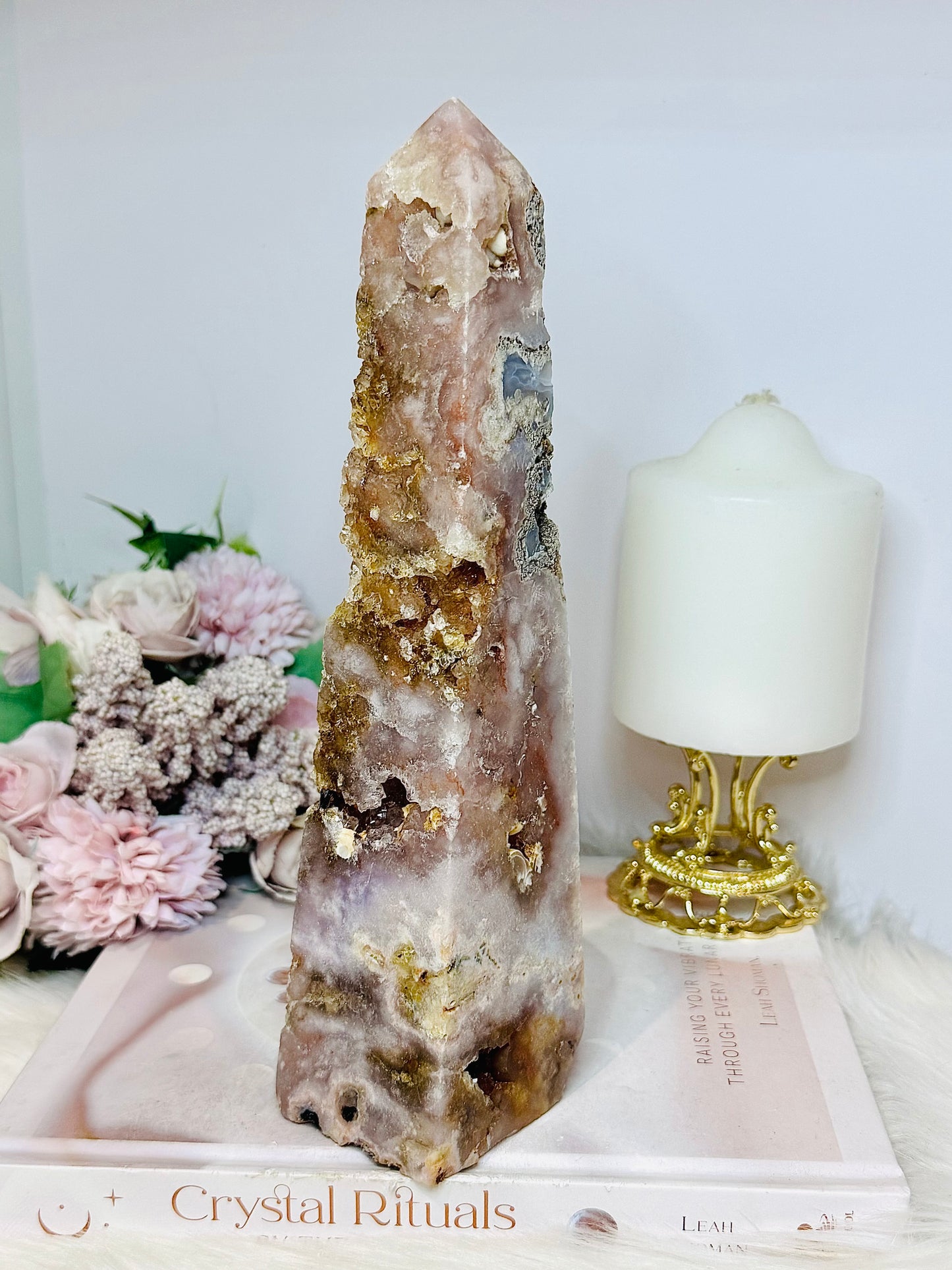 Large Druzy Pink Amethyst Tower | Obelisk 23cm 949g