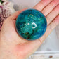 Absolutely Incredible High Grade Chrysocolla Sphere on Stand 329grams