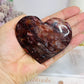 High Grade Fire Quartz Heart On Stand 8cm