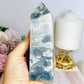 Moss Agate Druzy Tower 13.5cm 401g