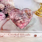 Divine Large 8cm Purple Mica Shiny Heart On Stand