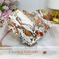 Large Money Agate Heart on Stand 12cm