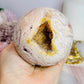 Large Druzy Pink Amethyst Sphere On Stand 630g