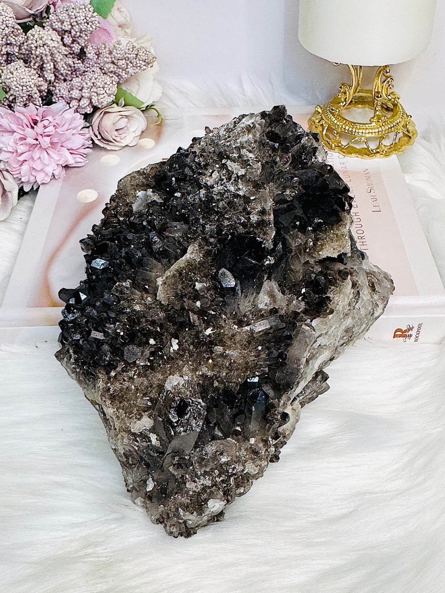 Chunky Large Smokey Quartz Cluster 1.6KG 18cm