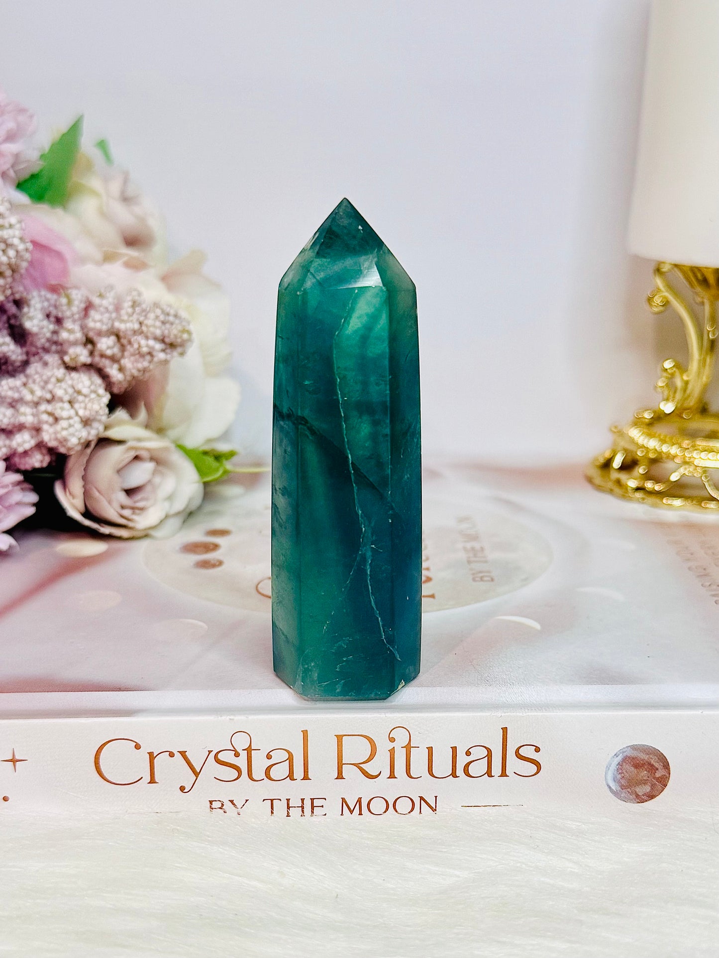 Blue & Green Fluorite Tower 9cm