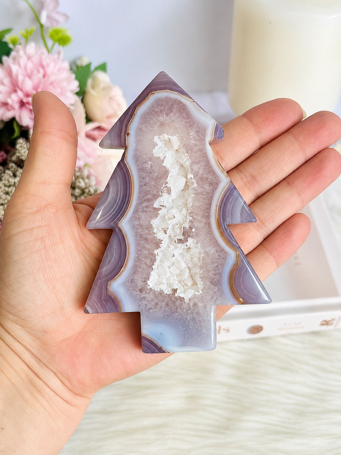 Sugar Druzy Agate Christmas Tree 11.5cm