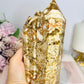 Large Cherry Amber Agate Druzy Triple Tower 15cm Tall 1.09KG