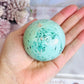 A Rare Stone ~ Genuine Inca Turquoise Sphere 243grams On Stand