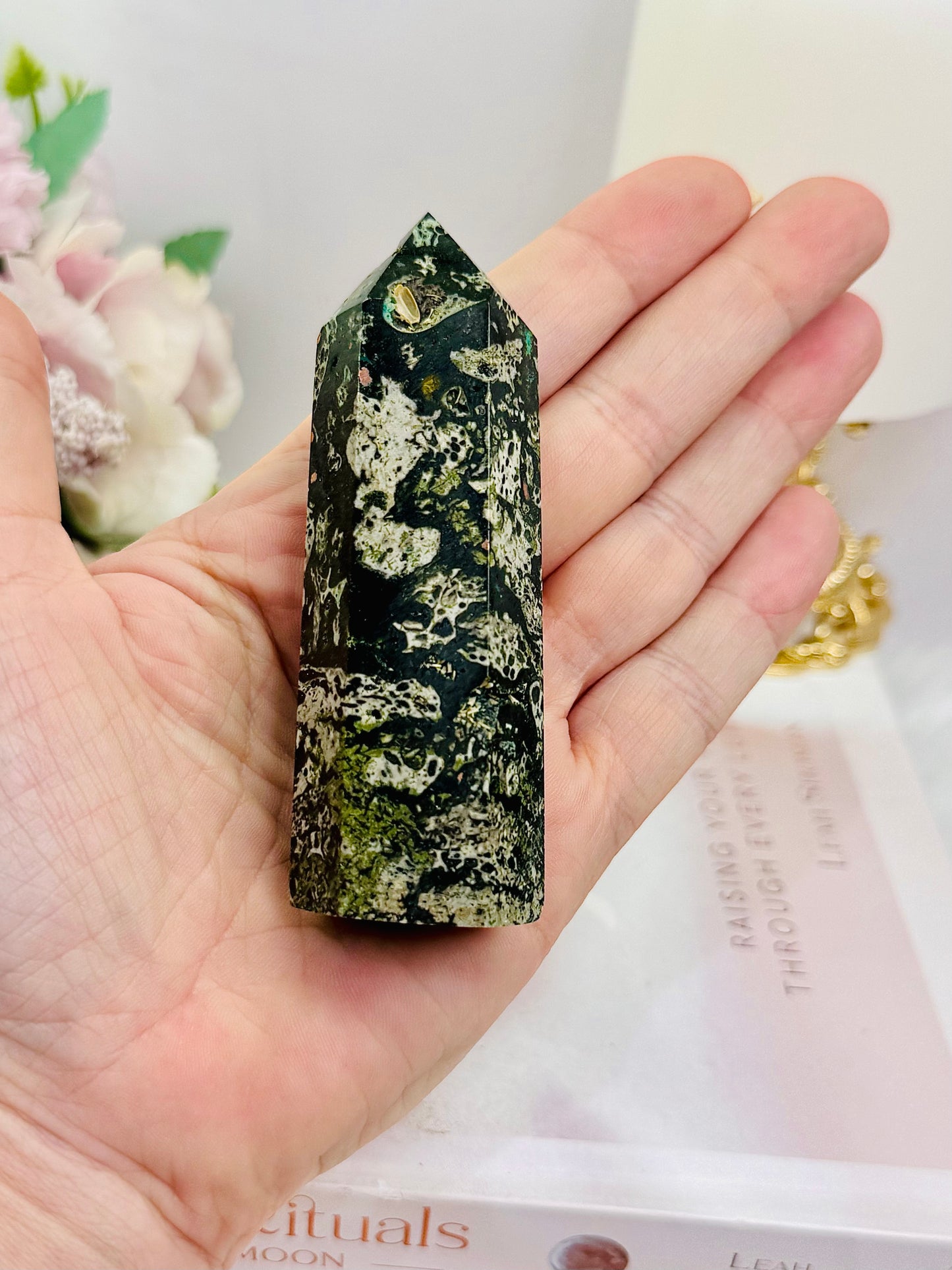 Amazing Copper In Epidote Tower 9cm