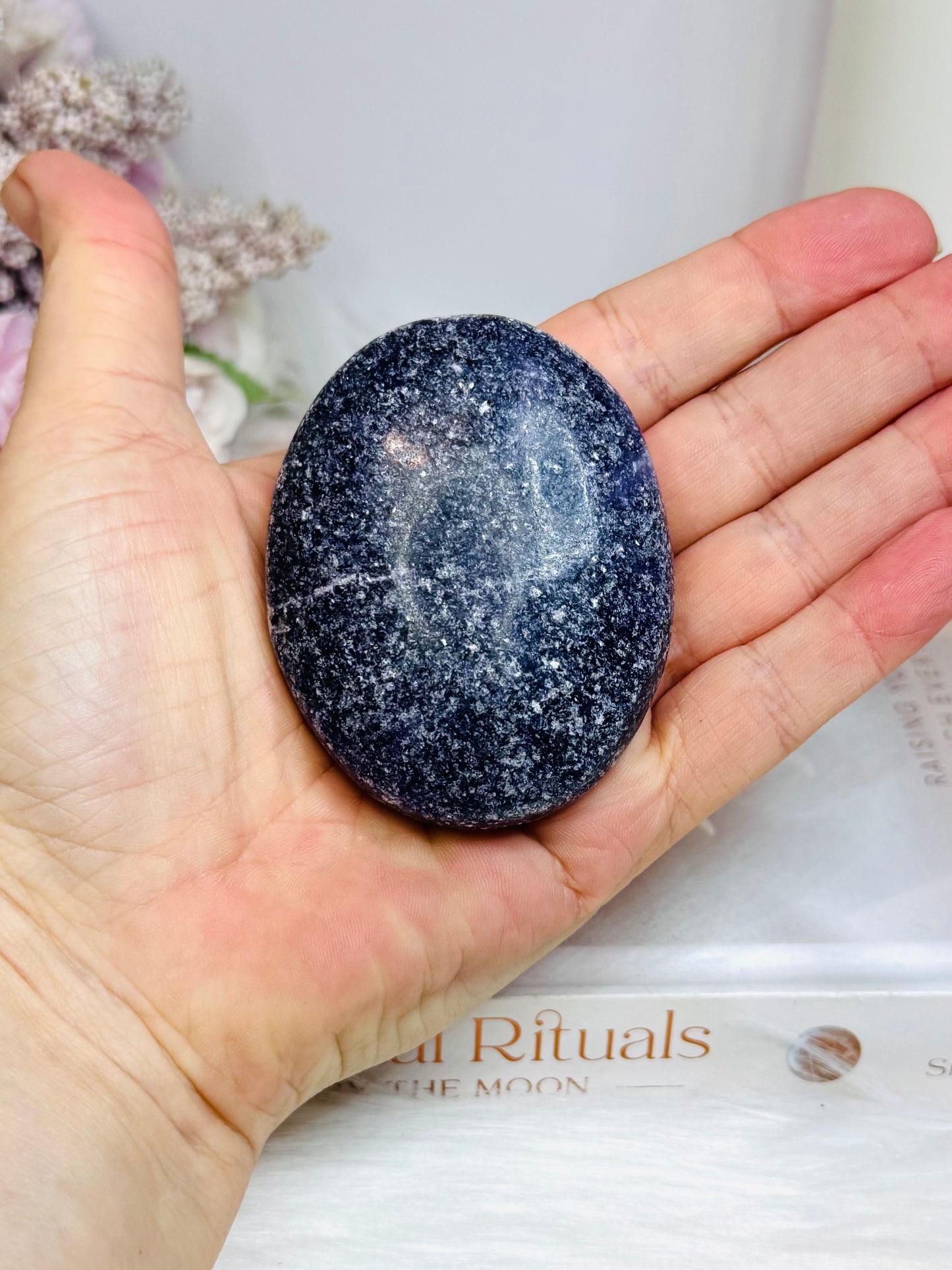 Large Lepidolite Palm Stone