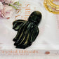 Gold Sheen Obsidian Carved Octopus 9cm