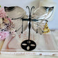 Stunning 15cm Agate Carved Butterfly Wings On Stand