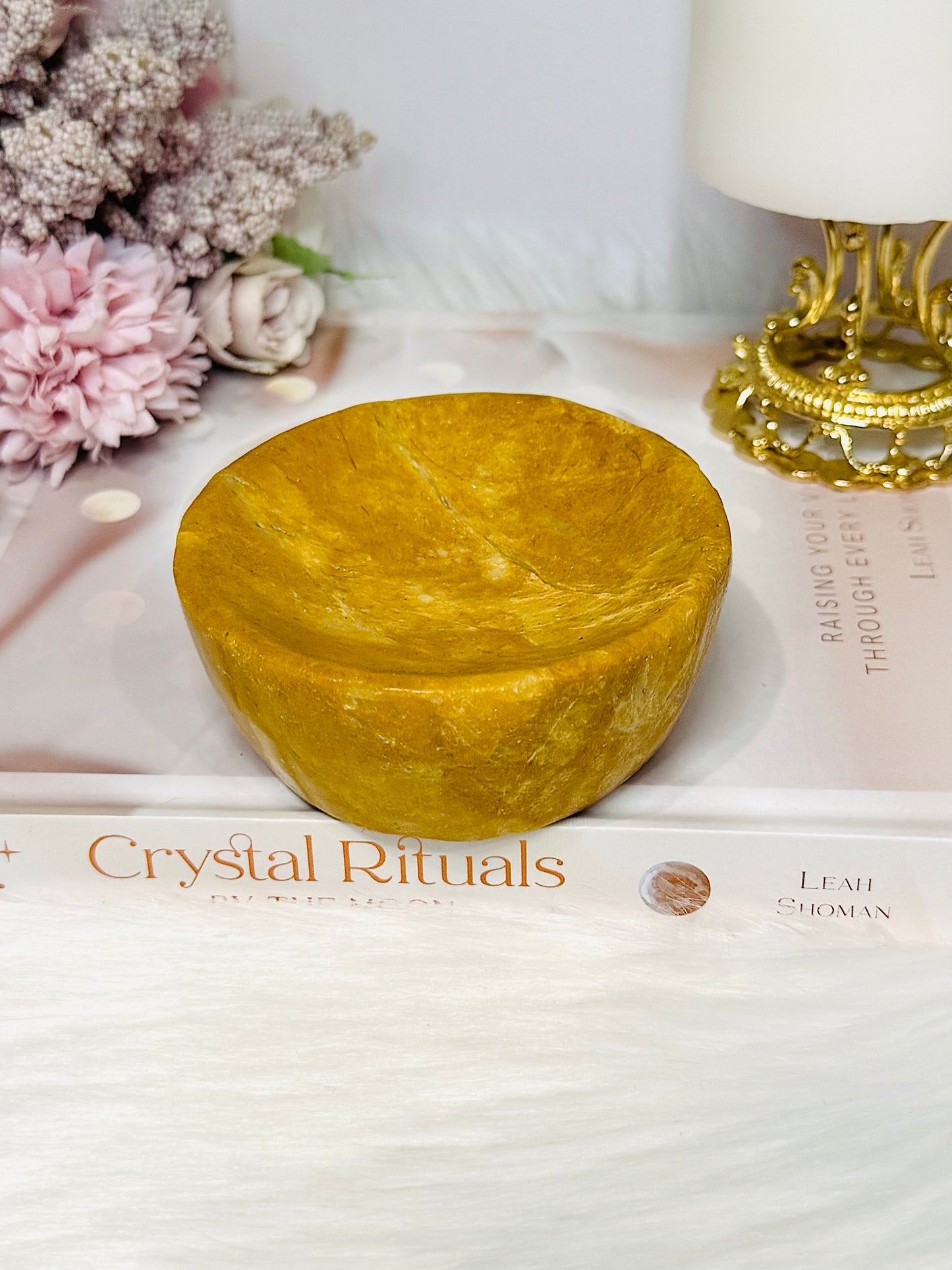 Jasper Carved Bowl 477g 8.5cm