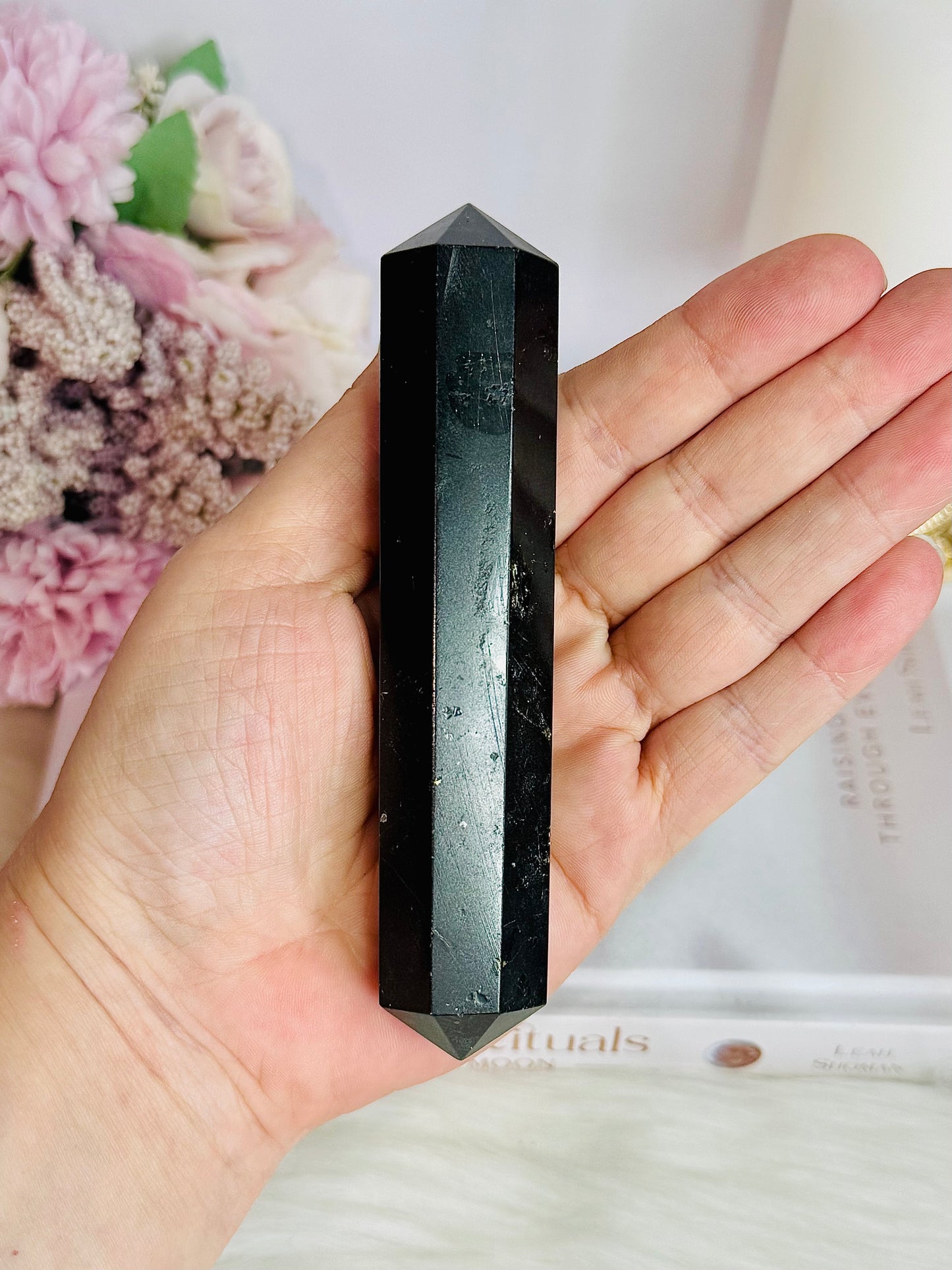 Protect Your Peace ~ Large Black Tourmaline Double Terminated Point 12.5cm