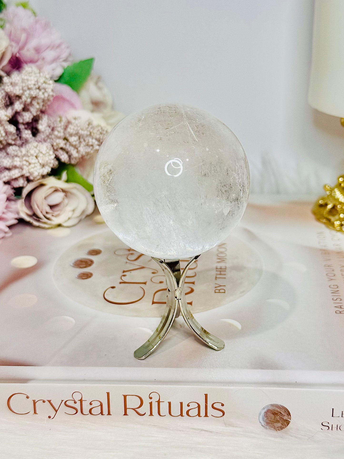 Clear Quartz Sphere On Stand 245g