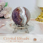 Large Crazy Lace Agate Sphere on Stand 293g