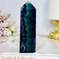 High Grade Rainbow Fluorite Tower 10.5cm