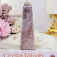 Natural 10cm Pink Amethyst Obelisk | Tower