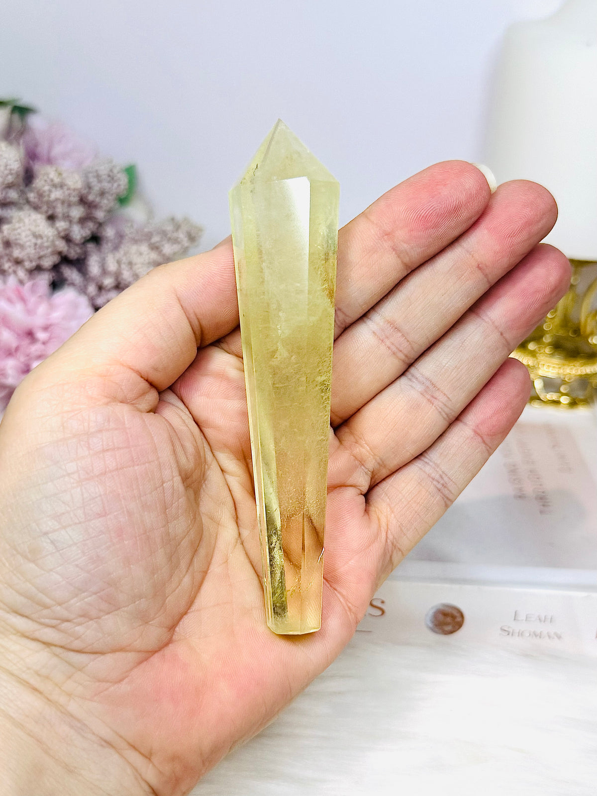 Citrine Wand | Tower on Stand 15cm (inc stand)