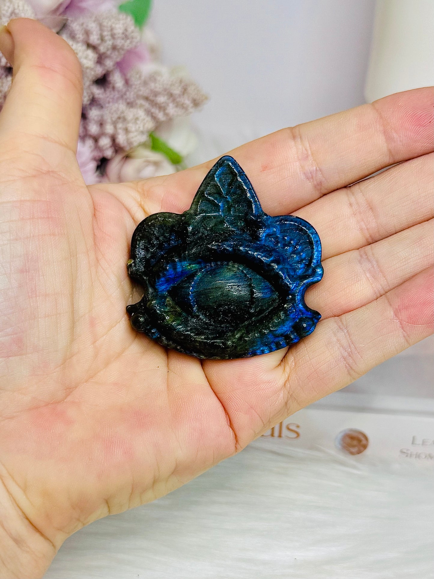 Labradorite Carved Evil Eye Protection