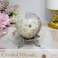 High Grade Pink Amethyst Druzy Sphere on Stand 288g