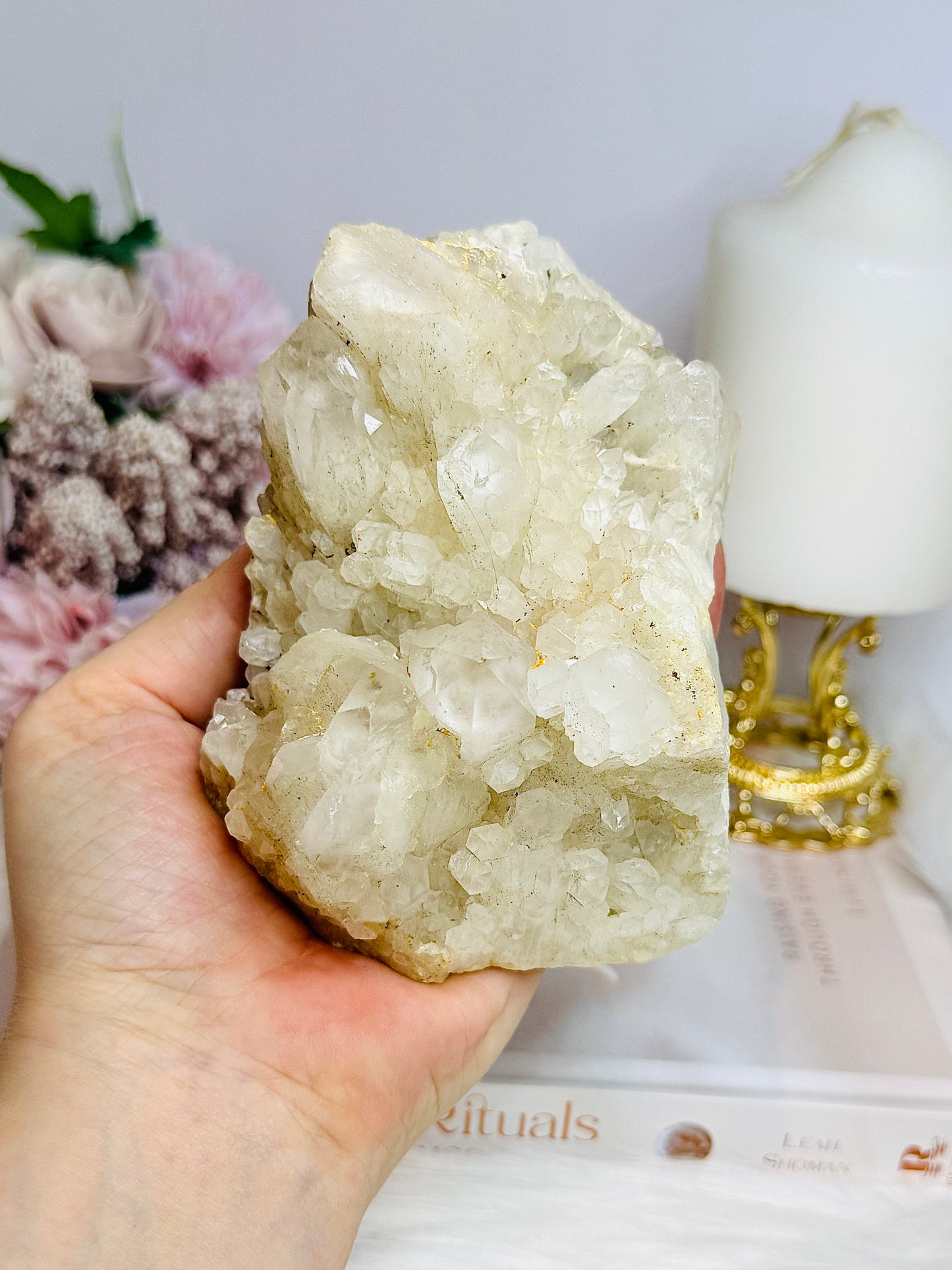 Large Clear Quartz Natural Cluster 727g 11cm