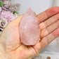 Rose Quartz Carved Faceted Diamond on Stand 15cm