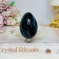 Black Agate Egg on Stand 5cm