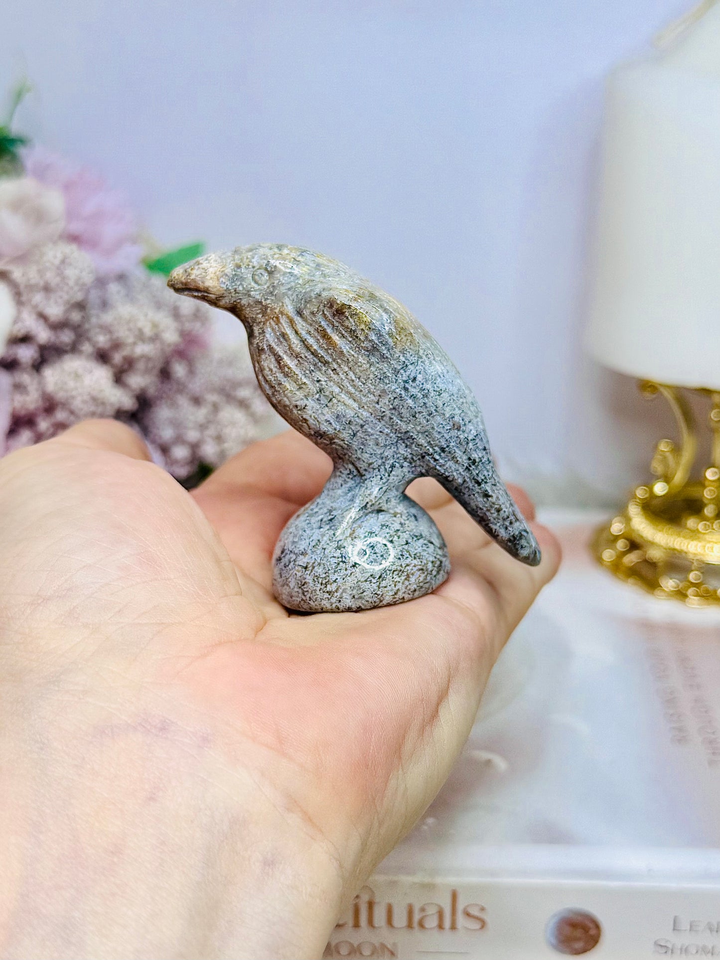Ocean Jasper Carved Bird 7cm