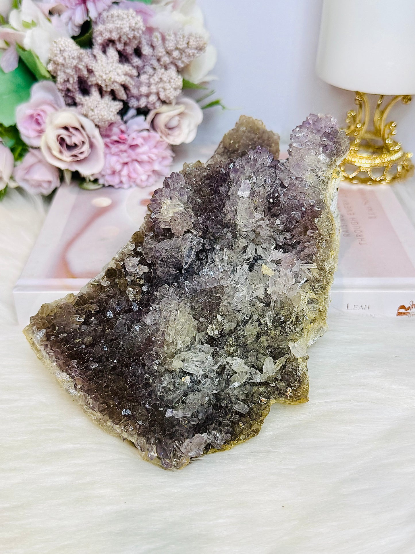 Large Natural Flower Amethyst | Zeolite Freeform Specimen 18cm 900g