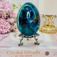 Wow!! Magnificent Large 482gram Chrysocolla Carved & Polished Egg On Stand