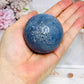 Rare Blue Coral Fossil Sphere on Stand 205g