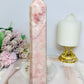 Large Pink Opal Tower 21cm