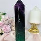 Large Purple & Green Chunky Fluorite Tower with Rainbows 19.5cm 943g