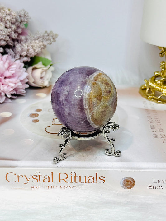 Crazy Lace Amethyst Sphere on Stand 197g