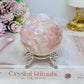 Pink Amethyst Druzy Sphere on Stand 362g