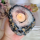 Stunning Natural Druzy Agate Candle Holder 506grams