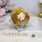 Flower Agate Druzy Sphere on Stand 250g