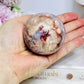 High Grade Pink Amethyst Sugar Druzy Sphere on Stand 281g