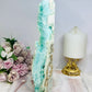 Large Blue Hemimorphite Druzy Tower 24cm