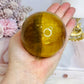 Large Yellow Fluorite Sphere on Stand 635g